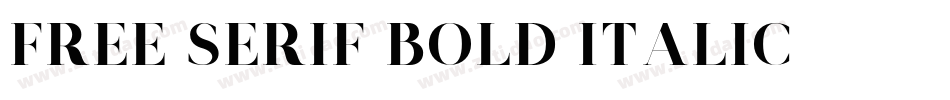 Free Serif Bold Italic字体转换